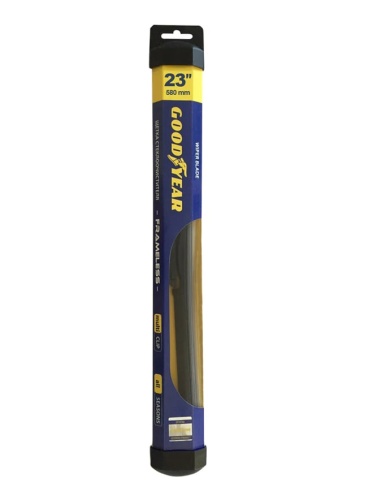 Бескаркасная щетка стеклоочистителя Goodyear FRAMELESS 23"/58 cm всесезонная, MULTICLIP GY000423