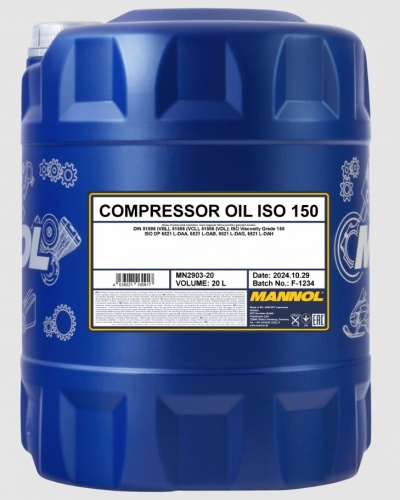 Mannol Compressor Oil ISO 150 (20л) 5002