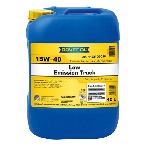 RAVENOL моторное масло Low Emission Truck SAE 15W-40 (10л) 4014835726048