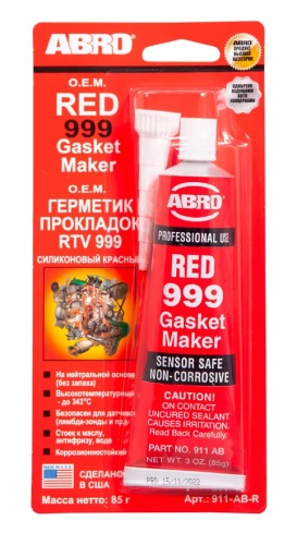 ABRO Герметик силиконовый красный 999 911ABR (85г)