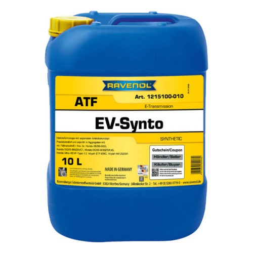 RAVENOL трансмиссионное масло EV-Synto ATF E-Transmission Fluid (10л) 4014835890862