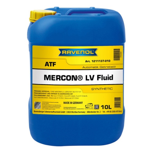 RAVENOL трансмиссионное масло ATF Mercon LV Fluid (10л) 4014835862555