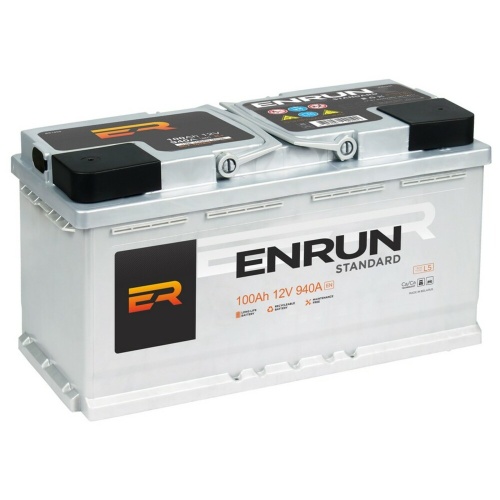 Аккумулятор ENRUN Standart 100 А/ч обратная L5 353х175х190 E940А ES1000