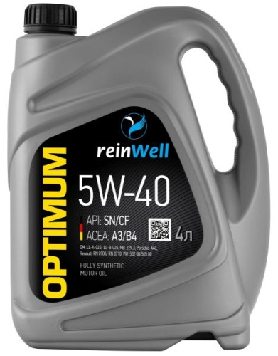 ReinWell 5W-40 A3/B4 4л. 4933