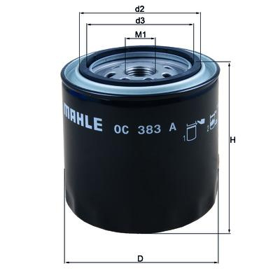 Фильтр масляный KNECHT OC383A (W920/21, W920/23, OP520)