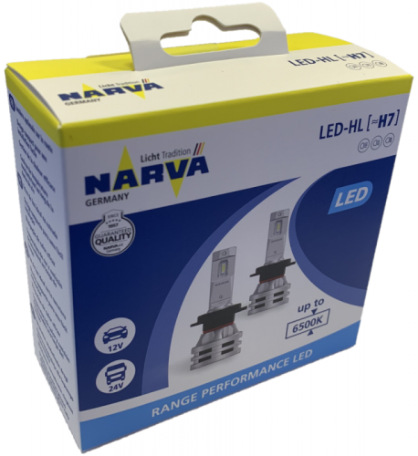 18033 Лампа NARVA LED H7 RPL2 12B/24B 6500К X2