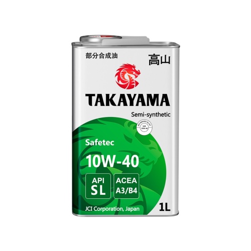 Масло TAKAYAMASafetec 10W40 API SL, ACEA A3/B4 1л