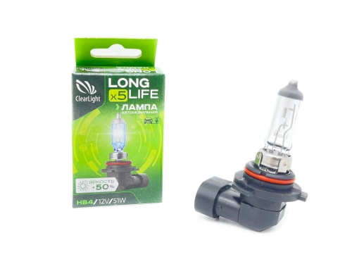 ClearLight Лампа 12V HB4 51W P22d LongLife картон ML9006LL