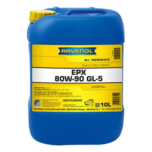 RAVENOL трансмиссионное масло Getriebeoel EPX SAE 80W-90 GL-5 (10л) 4014835734746