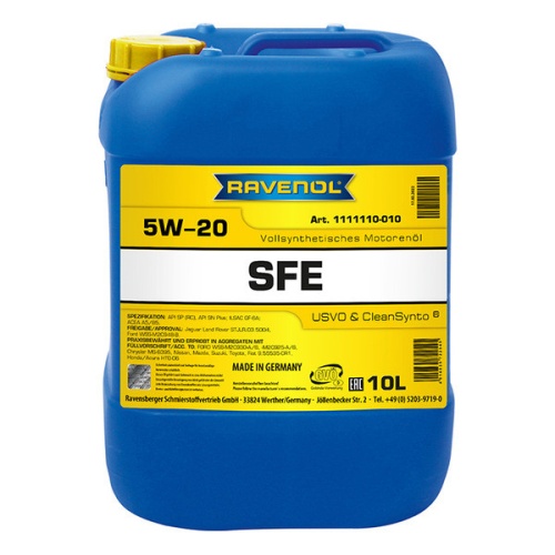 RAVENOL моторное масло Super Fuel Economy SFE SAE 5W-20 (10л) 4014835722545