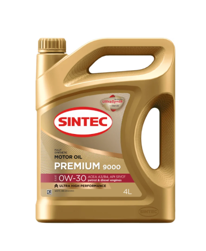 Sintec Premium 9000 0W30 ACEA A3/B4 (4л) 600123 