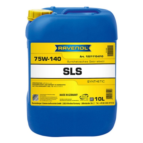 RAVENOL трансмиссионное масло SLS SAE 75W-140 GL-5 + LS (10л) 4014835734043
