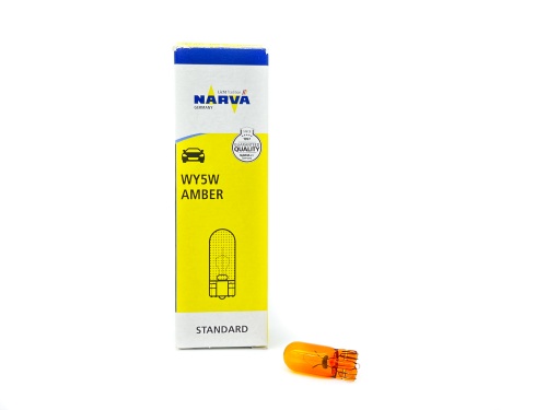 17169 Лампа NARVA 12V WY5W 5W, желтая