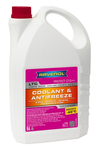 Антифриз RAVENOL LTC Protect C12++ Premix -40C (готовый) (5л) 4014835756151