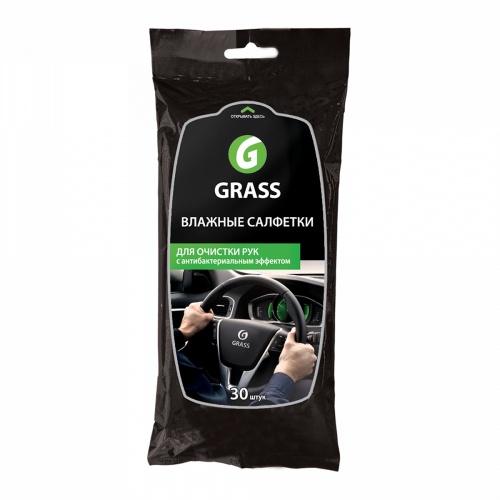 GRASS Салфетки влажные для рук антибактериальные упак. (30 шт) IT0314