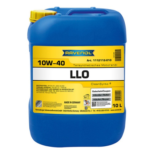 RAVENOL моторное масло LLO SAE 10W-40 (10л) 4014835724341