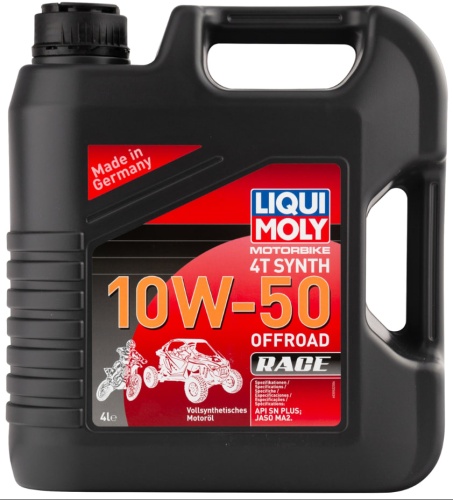 LIQUI MOLY Motorbike 4T Synth Offroad Race 10W-50 SN MA2 (4л) 3052