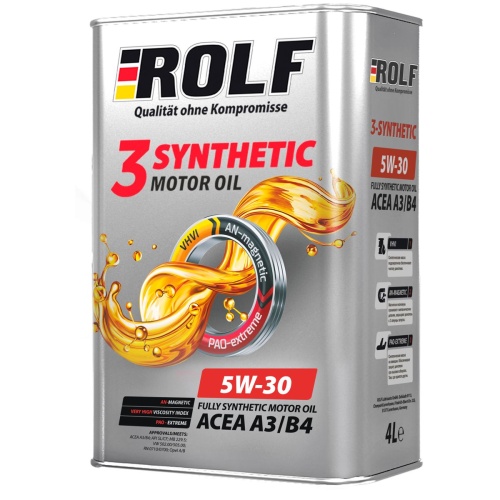 Rolf 3-SYNTHETIC ACEA A3/B4 5w30 (4л) металл 322549