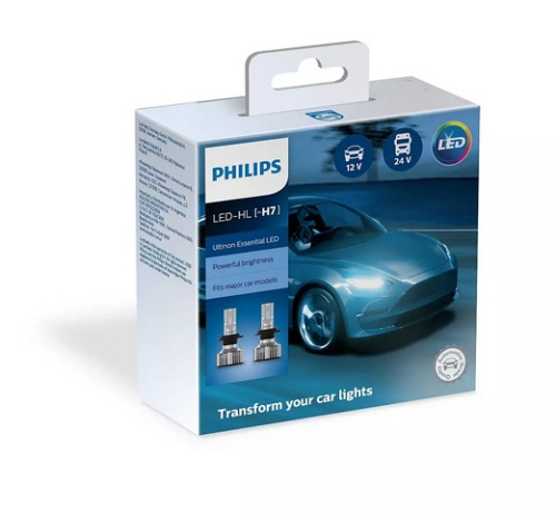 11972UE2X2 PHILIPS Лампа светодиодная LED H7 12В/24В 6500К X2