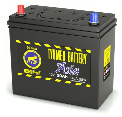 Аккумулятор Tyumen Battery ASIA 50Ah 410A  пр. пол. (+ -) 238х129х227