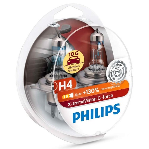12342XVGS2 Philips X-tremeVision +130% H4 3700K 60/55W 2 шт.