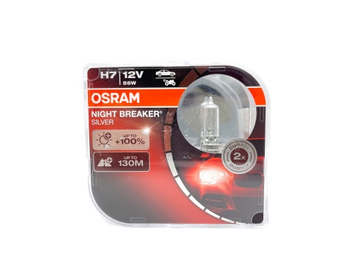 Osram 64210NBSHCB NIGHT BREAKER SILVER Комплект ламп H7 12V 55W PX26d  + 100%