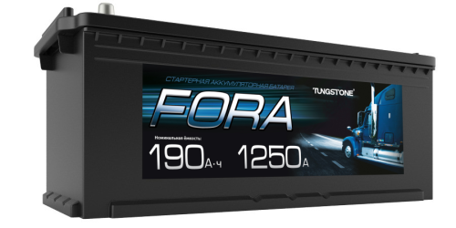 Аккумулятор FORA 190Ah 1250А пр. пол. (+ -) 513x223x223