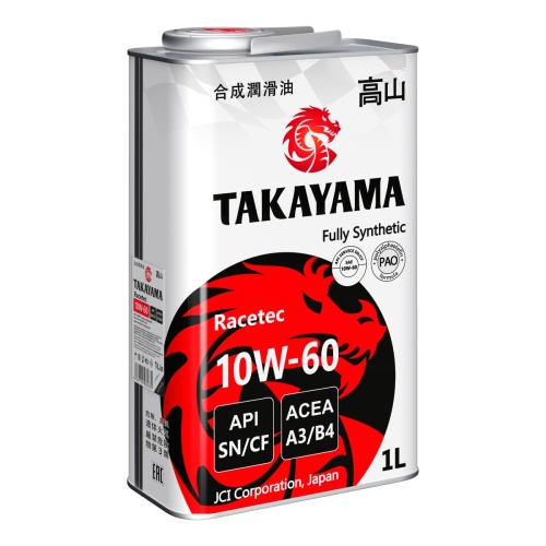 Масло TAKAYAMA Racetec 10W60 A3/B4 SN/CF 1л (металл)