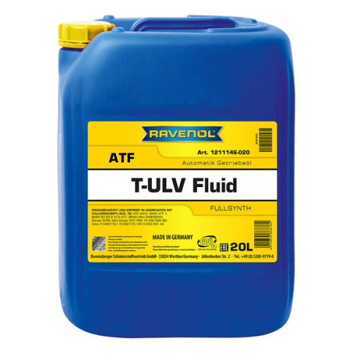 RAVENOL трансмиссионное масло ATF T-ULV Fluid (20л) 4014835868762