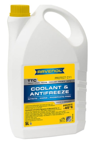 Антифриз RAVENOL TTC TRADITIONAL ECHNOLOGY COOLANT PREMIX Желтый (5л) 4014835755352