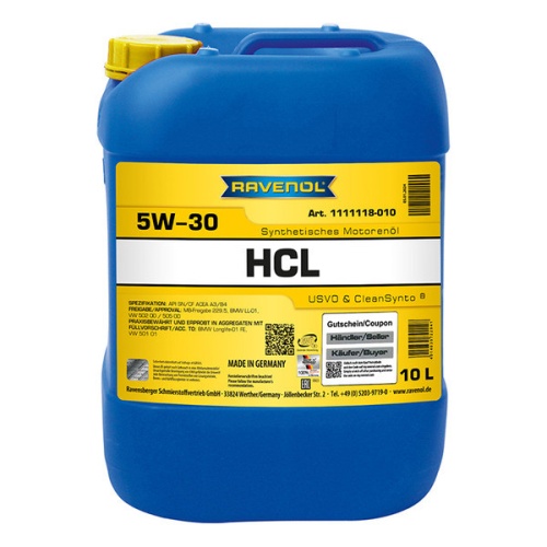 RAVENOL моторное масло HCL SAE 5W-30 (10л) 4014835722941