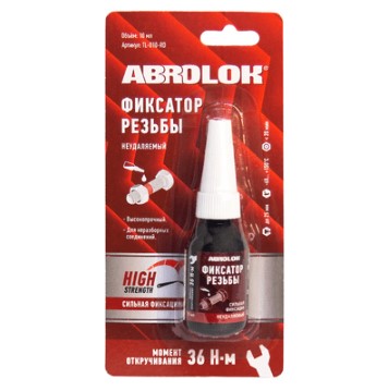 ABRO Фиксатор резьбы неудаляемый красный 10мл TL010RDRW