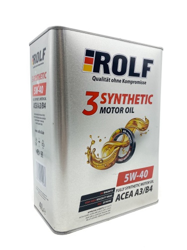 Rolf 3-SYNTHETIC ACEA A3/B4 5w40 (4л) металл 322551