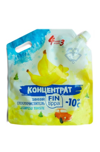 Fin tippa стеклоочиститель -10* концент. на 4 л БАНАН 720мл