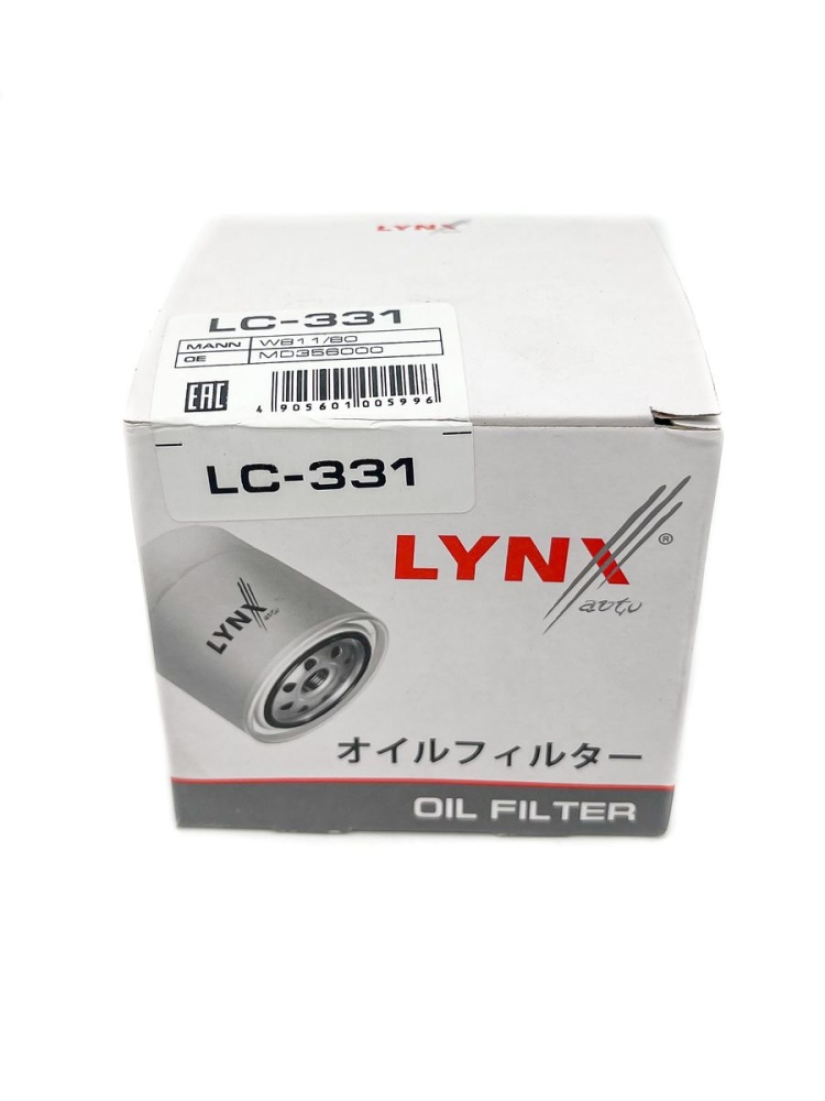 LYNXauto Фильтр масляный LC331 (W811/80, OC 230, OP617, LCY811/80W)