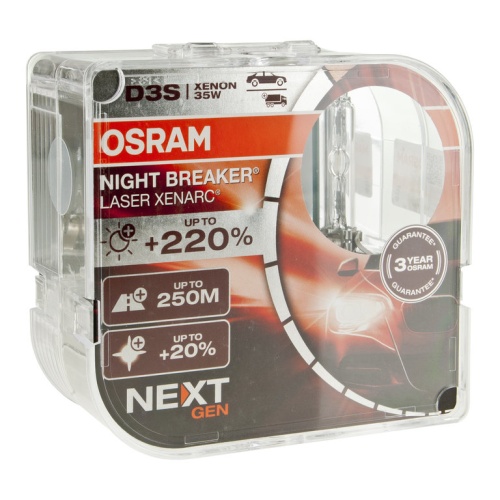  OSRAM D3S XENARC NIGHT BREAKER LASER +200% 66340XNLHCB 2 шт