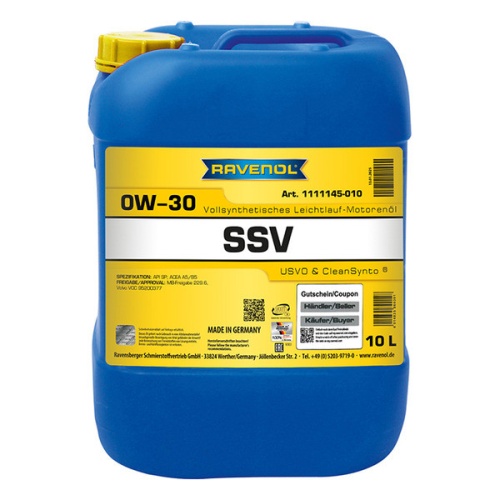 RAVENOL моторное масло SSV Fuel Economy SAE 0W-30 (10л) 4014835860391