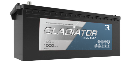 Аккумулятор GLADIATOR dynamic 140Ah 1000А об. пол (+ -) 513х189х230