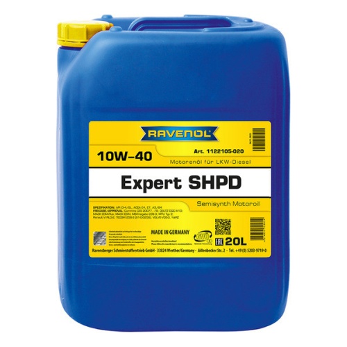 RAVENOL моторное масло Expert SHPD SAE 10W-40 (20л) 4014835725829