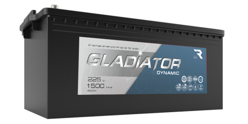 Аккумулятор GLADIATOR dynamic 225Ah 1500А об. пол (+ -) 518x276x242