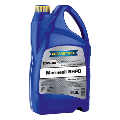 RAVENOL моторное масло Marineoil SHPD SAE 25W-40 synthetic (4л) 4014835729797