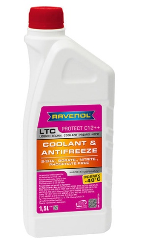 Антифриз RAVENOL LTC Protect C12++ Premix -40C (готовый) (1.5л) 4014835756113