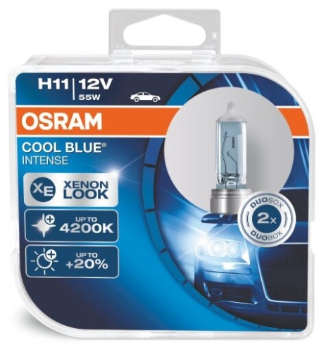 Osram 64211CBI2 Cool Blue Intense H11 12V 55W 2 шт