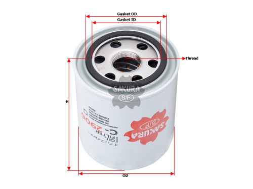 Sakura Фильтр масляный C2906 (WP928/83)