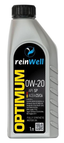 ReinWell Моторное масло 0W-20 API: SP; ACEA: C5,C6 (1л) 4944/11881