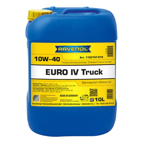 RAVENOL моторное масло Euro IV Truck  SAE 10W-40 (10л) 4014835725942