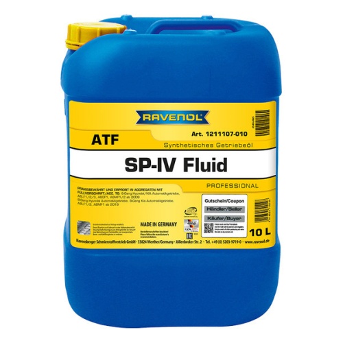 RAVENOL трансмиссионное масло ATF SP-IV Fluid (10л) 4014835719149