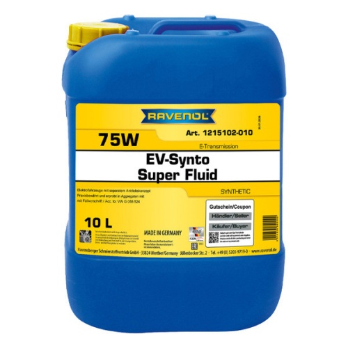 RAVENOL трансмиссионное масло EV-Synto Super Fluid 75W E-TF (10л) 4014835890992