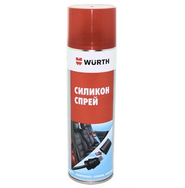 WURTH Смазка силикон-спрей безцветная 500мл 0893221500