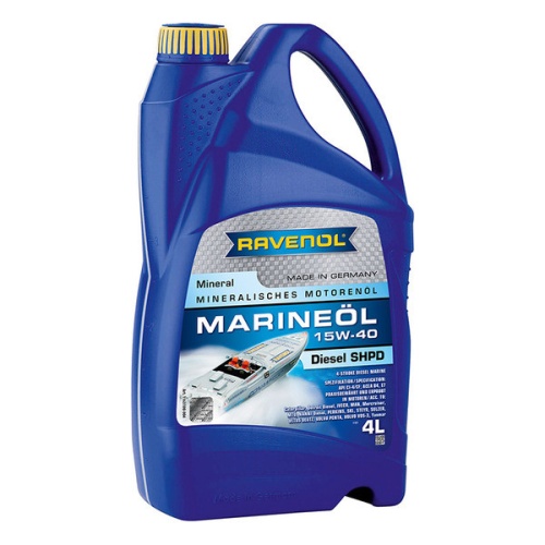 RAVENOL моторное масло Marineoil Diesel SHPD SAE 15W-40 (4л) 4014835730090